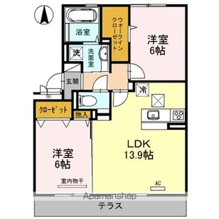 サンフィットハイツ十号館【103号室】の間取り