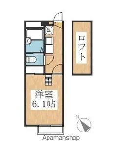 アルケミー逆井【105号室】の間取り