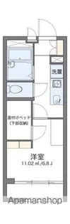 レオパレスポムール【1階】の間取り