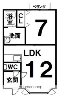 Y’S FIELDⅡ【105号室】の間取り