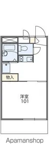 レオパレス豊南【1階】の間取り