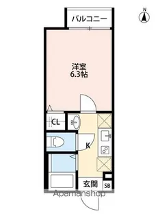 フォート・デルッシ【1階】の間取り