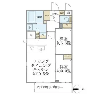 LA PERLA NAKANO【3階】の間取り