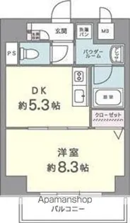 カルムクレール2.5.8【9階】の間取り