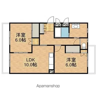 ブライティ西伊場【303号室】の間取り