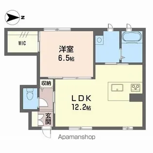 カルフール空港通【106号室】の間取り