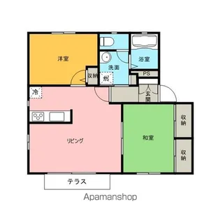 花ぞ野ローズガーデン C棟【202号室】の間取り