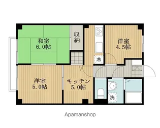 サニーコート南台【1階】の間取り