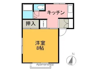 コーポ陽【1階】の間取り