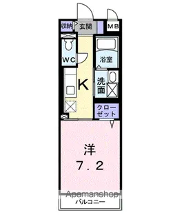 フィオーレ三鷹台【1階】の間取り