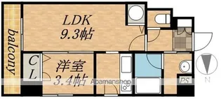 レジディア大通西【8階】の間取り