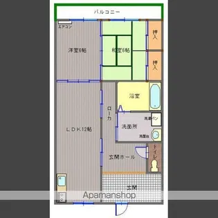 サニーパレスウエノ【202号室】の間取り