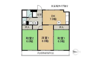 コア石芝【301号室】の間取り