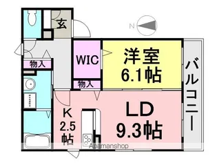 シャーメゾン宮浦【1階】の間取り