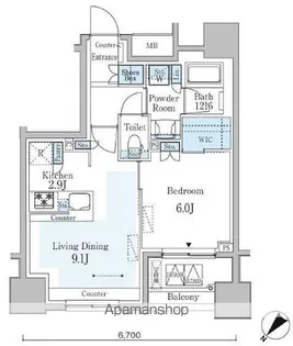GRAN PASEO横濱関内PREMIUM【5階】の間取り