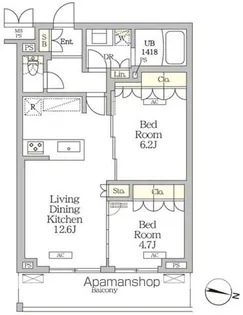 ミレーネ滝野川【2階】の間取り
