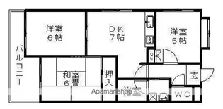 コーポラス葵【6階】の間取り