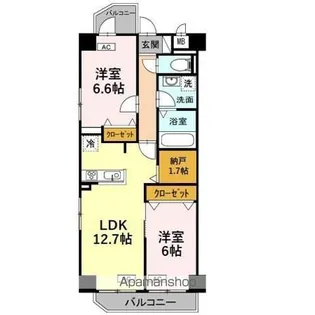 ハピネス車道【803号室】の間取り