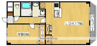 双輪建物第一コーポ【4階】の間取り