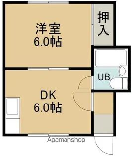 コーポ白鳥【2A号室】の間取り