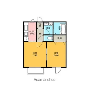 カミングハイツ【201号室】の間取り