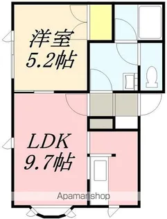 ハッピーズグレイⅡ【102号室】の間取り