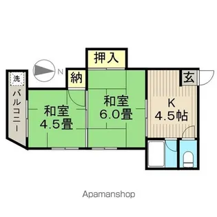 西小岩アビタシオン【2階】の間取り
