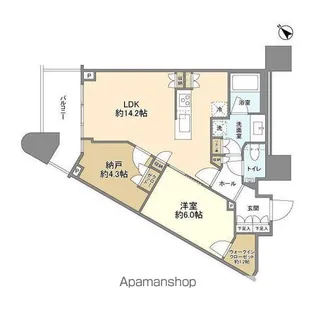 パークタワー勝どきサウス【24階】の間取り