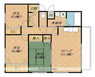 アステール三雲【201号室】の間取り