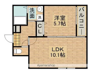 フジパレス百舌鳥本町Ⅱ番館【301号室】の間取り