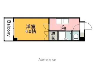 キャピタル祇園【5階】の間取り