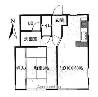 カーサ・デ・ウィステリア【201号室】の間取り