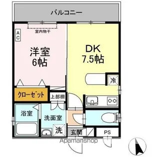 タウンコート砂田【4階】の間取り