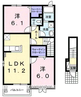GRACE OHUSAKI Ⅱ【2階】の間取り