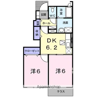 サンシャイン・ノマ B【1階】の間取り