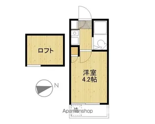 レジデンスオオキ【203号室】の間取り