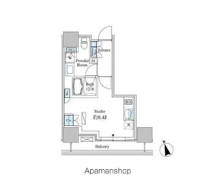 ベルファース芝浦タワー【14階】の間取り