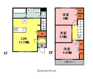 LIVELE FINE 天神山【1階】の間取り