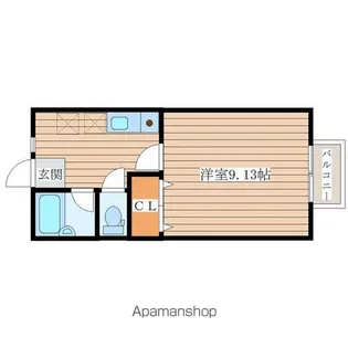 ハイツロックラージA【2階】の間取り