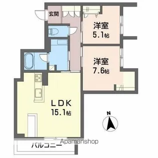 ロイヤルシャーメゾン栗林【3階】の間取り