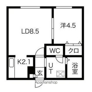 エクセレント コンフォートB【2階】の間取り