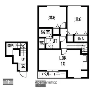 フリージアガーデン【Ⅰ201号室】の間取り