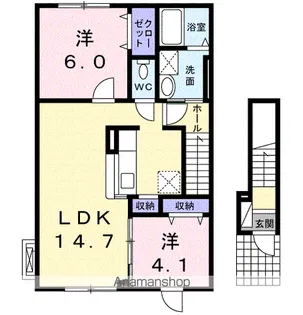 スパライ銀世【2階】の間取り