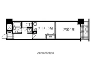 エスリード四条河原町【1401号室】の間取り