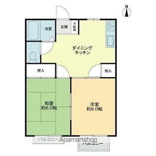 2DKの間取り画像