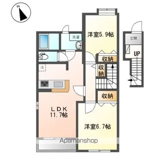 バード・ヴェール (BIRD・VERT)【2階】の間取り
