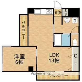 第2若木コーポ【305号室】の間取り