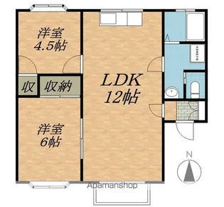 コーポ辻ヶ花【B201号室】の間取り