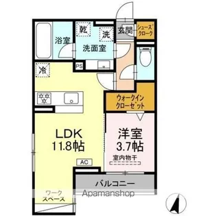 アメニティコート【205号室】の間取り