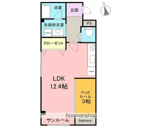 CHERIR松本【201号室】の間取り